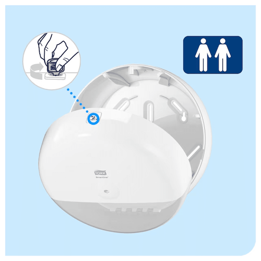 Диспенсер TORK SmartOne, для туалетной бумаги в мини рулонах, пластиковый, белый, T9 - 5