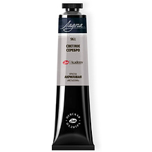 Краски акриловые "Ладога", 961 металлик серебро светлое, 46 мл., туба