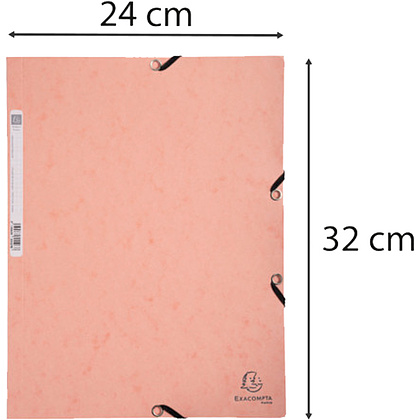 Папка на резинках "Aquarel", А4, 15 мм, картон, персиковый - 4