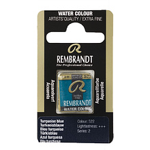 Краски акварельные "Rembrandt", 522 бирюзовый синий, кювета