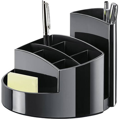 Подставка для канцелярских мелочей "Rondo", 140x140x109 мм, черный - 2
