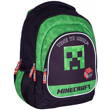 Рюкзак детский Astra "Minecraft time to mine", черный, зеленый