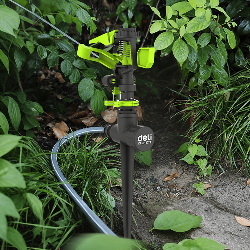 Распылитель "Deli" 3/4 EDL581302A", импульсный, на пластиковой пике, черный, зеленый - 2