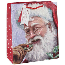 Пакет бумажный подарочный "Trad Santa"