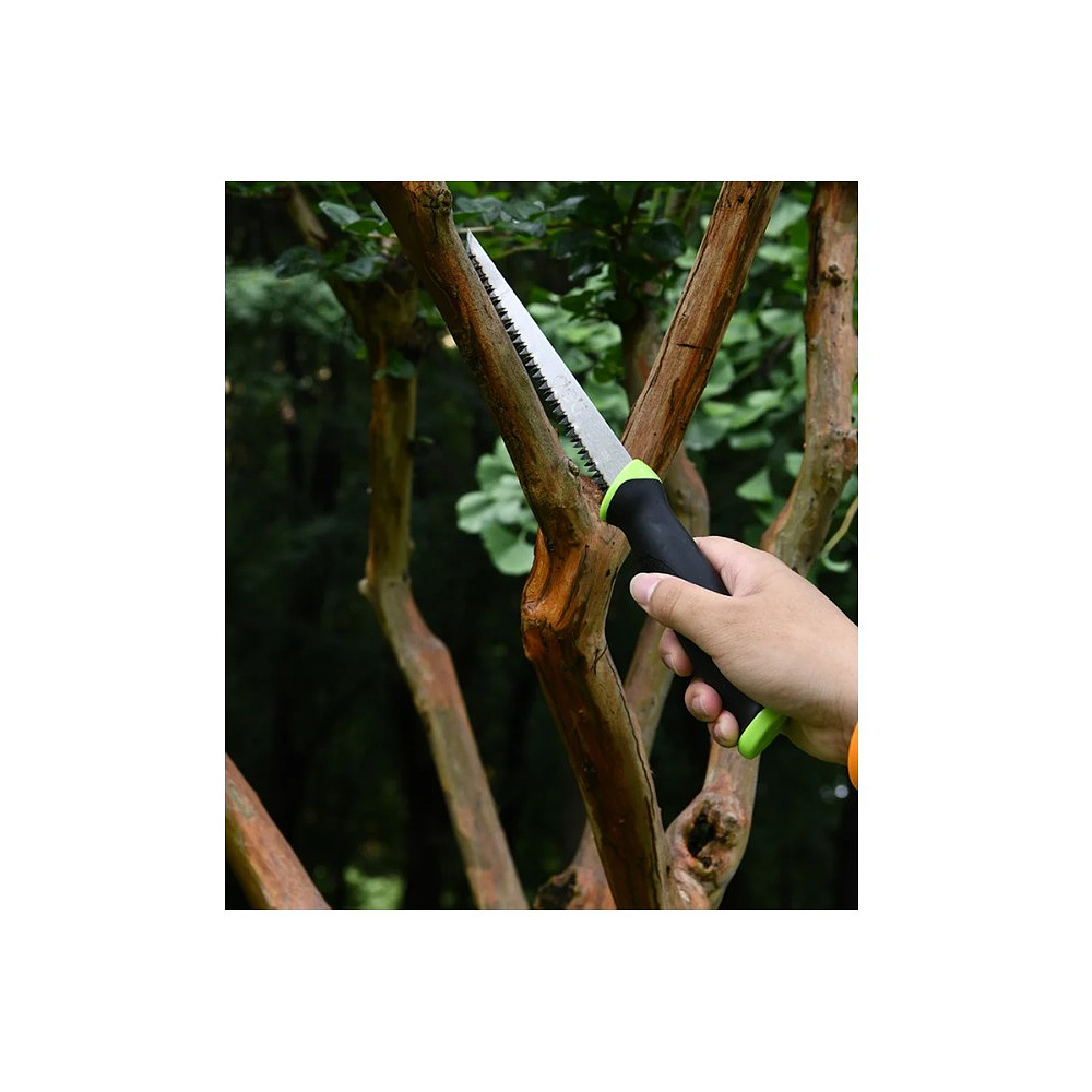 Пила-нож садовая Deli GS EDL580651, 170 мм, 8TPI, черный, зеленый - 15