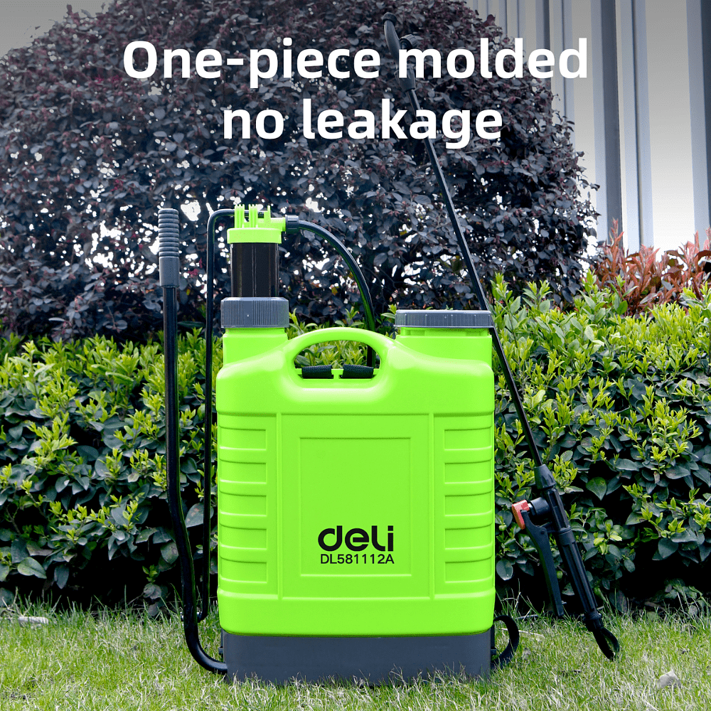 Опрыскиватель садовый помповый Deli GS EDL581112A, 12 л, ранцевый, зеленый, черный - 2