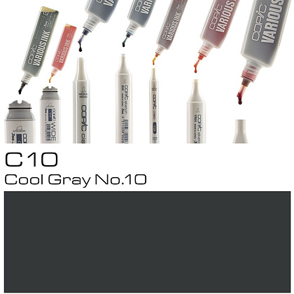 Чернила для заправки маркеров "Copic", C-10 холодный серый №10 - 2