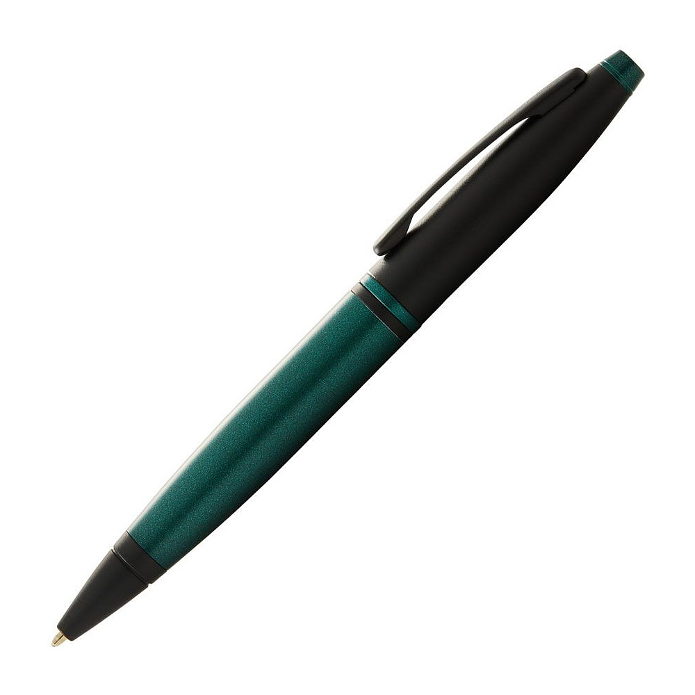 Ручка шариковая автоматическая "Cross Calais Matte Green and Black Lacquer", 0.7 мм, матовый зеленый, черный, стерж. черный - 2