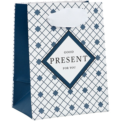 Пакет бумажный подарочный "Мужской", 9х12х6,5 см, ламинированный