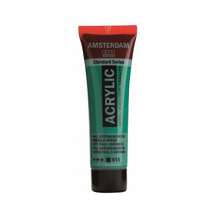 Краски акриловые "Amsterdam", 615 изумрудный, 20 мл, туба