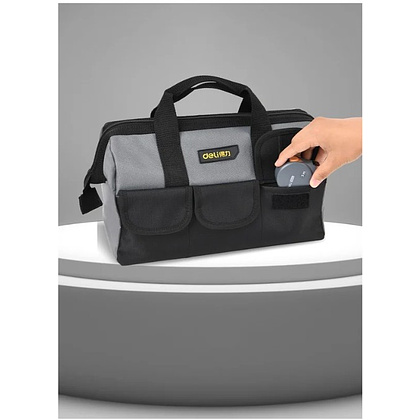 Сумка для инструментов Deli YS EDL430016, 360х180х250 мм, ткань Oxford, черный, желтый - 16