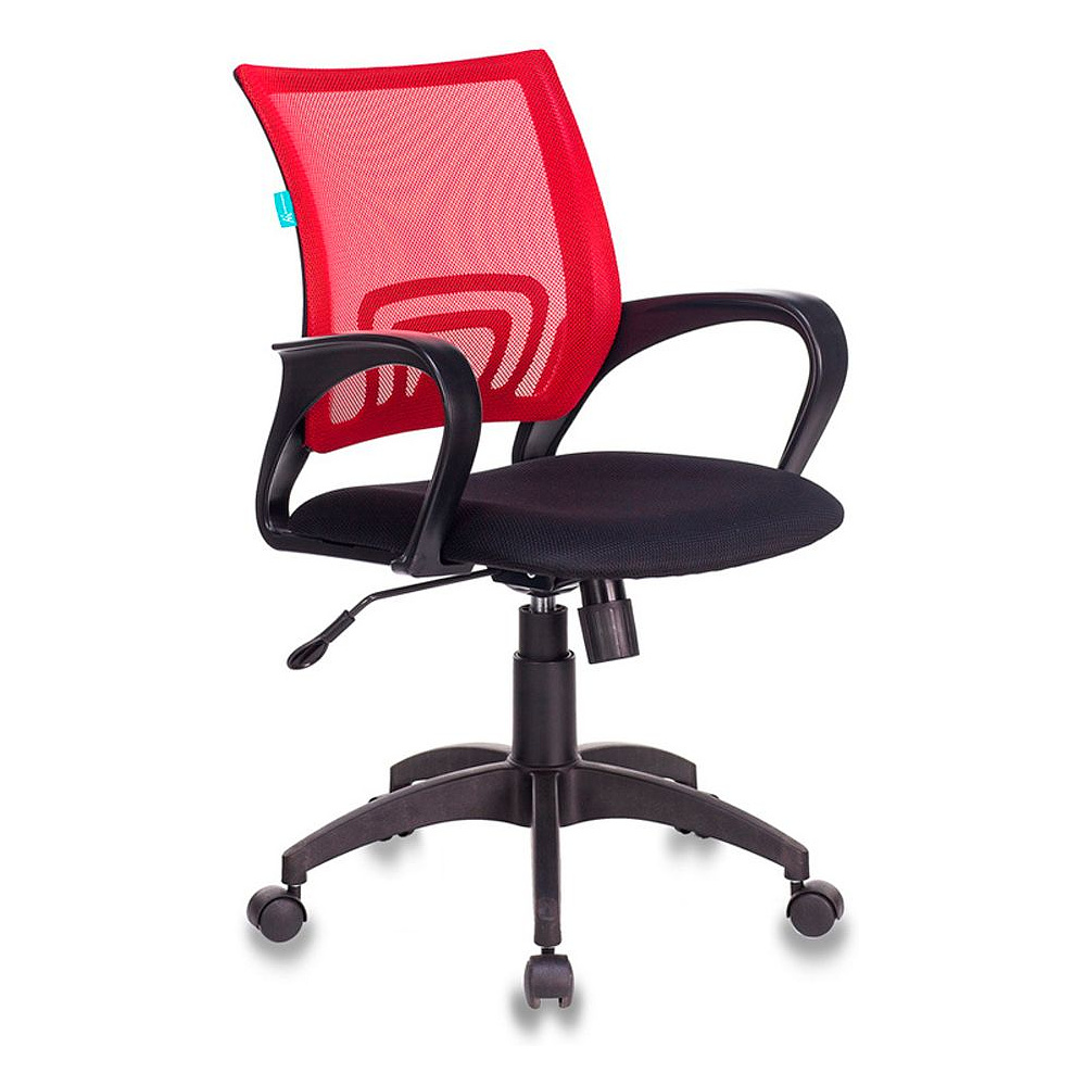 Кресло для персонала Бюрократ "CH-695N/BLACK", ткань, пластик, красный