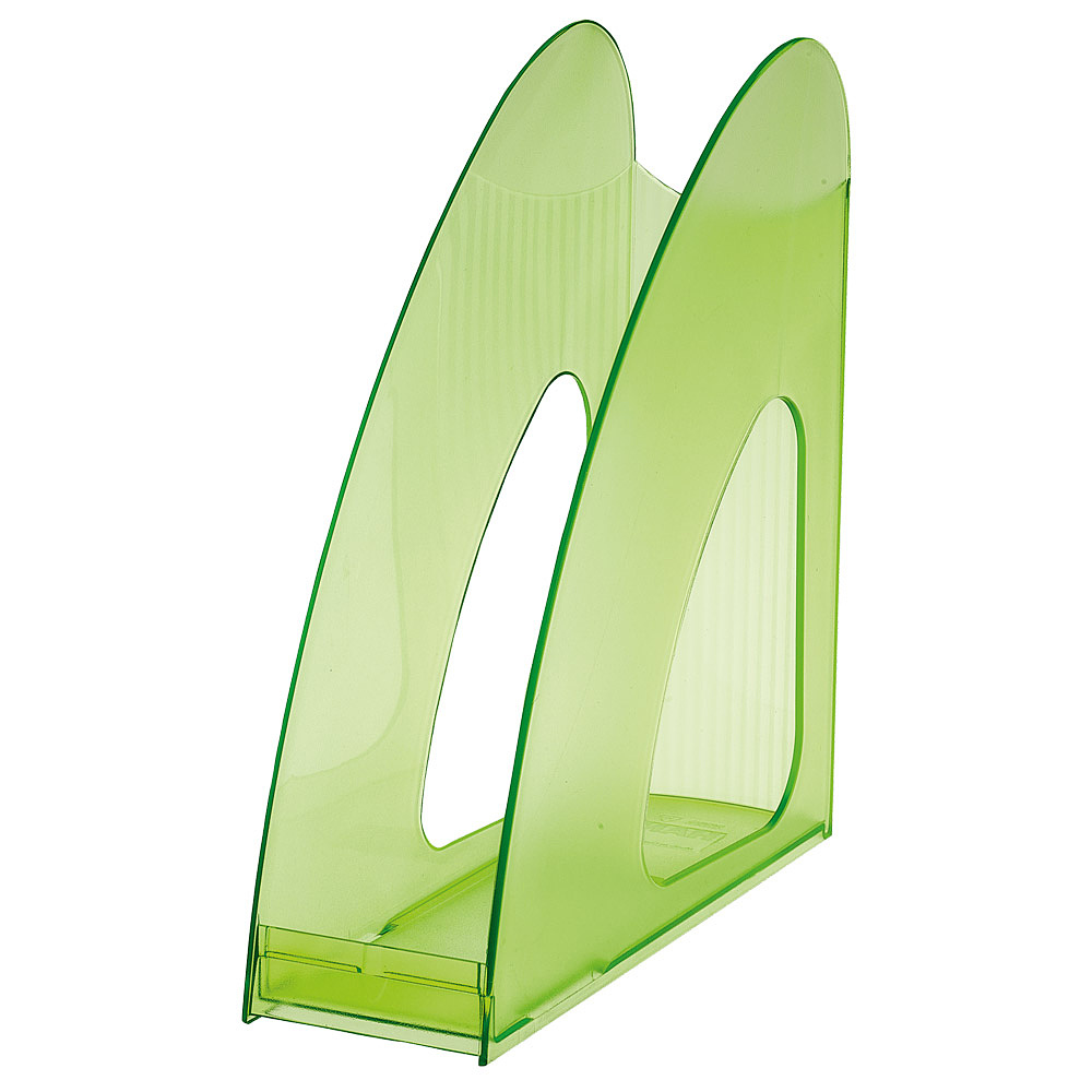 Лоток для бумаги вертикальный "Twin",  прозрачный зеленый