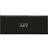 Планинг датированный "Black style" на 2027 год, 285х112 мм, 128 страниц, линейка, черный