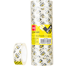 Клейкая лента прозрачная "Deli", 8 штук, 18x27.4 мм/м