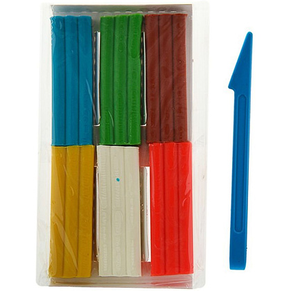 Пластилин 6 цветов набор "Цветик" восковой - 6