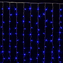 Гирлянда 160 LED "Занавес", 1.5x1.5 м, синий