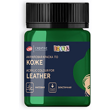 Краска акриловая для кожи "Декола", 725 зеленая, 50 мл., банка