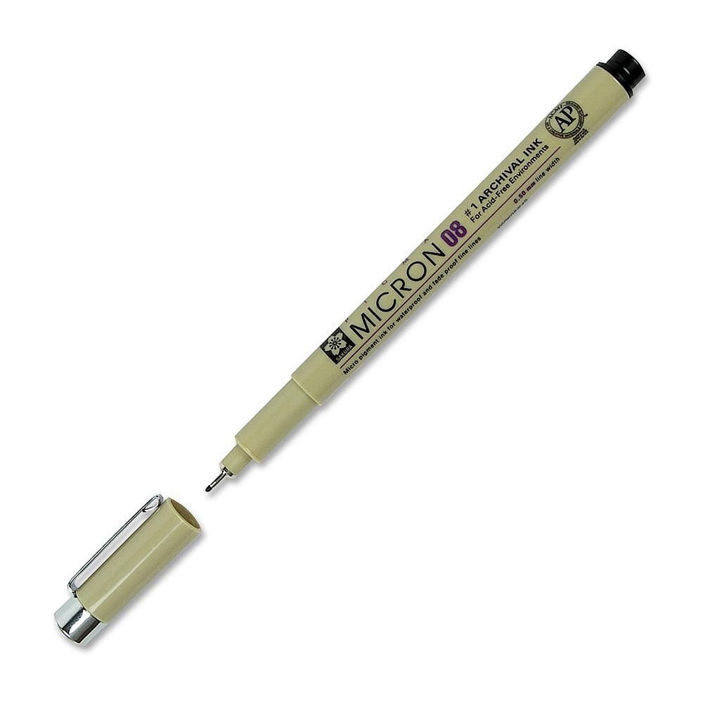 Ручка капиллярная "Pigma Micron", 0.5 мм, черный