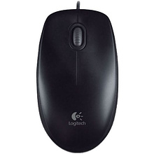 Мышь Logitech "Mouse B100", проводная, 800 dpi, 3 кнопки, черный