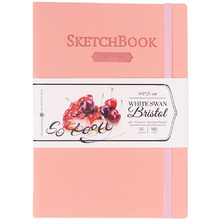 Скетчбук для графики и маркеров "Bristol Touch", A5, 180 г/м2, 50 листов, розовый