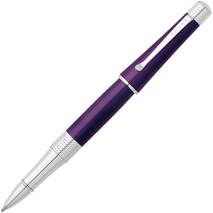 Ручка-роллер "Cross Beverley", 0.7 мм, пурпурный, серебристый, стерж. черный