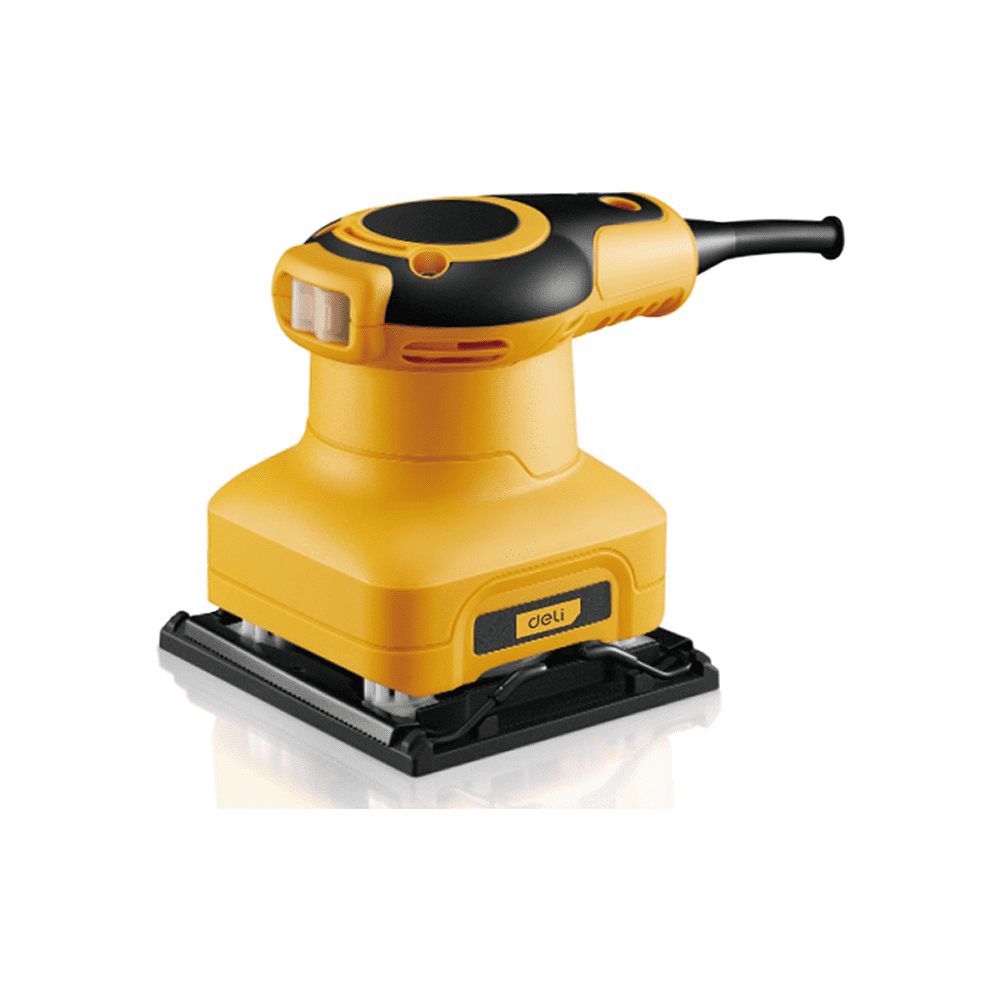 Шлифмашина плоскошлифовальная Deli YS EDL-SG110-E1 сетевая, 220 В, 50 Гц, 110х100 мм, 300 Вт, коробка, желтая
