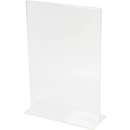Стойка информационная "Brauberg", настольная, A4, вертикальная, прозрачный - 3