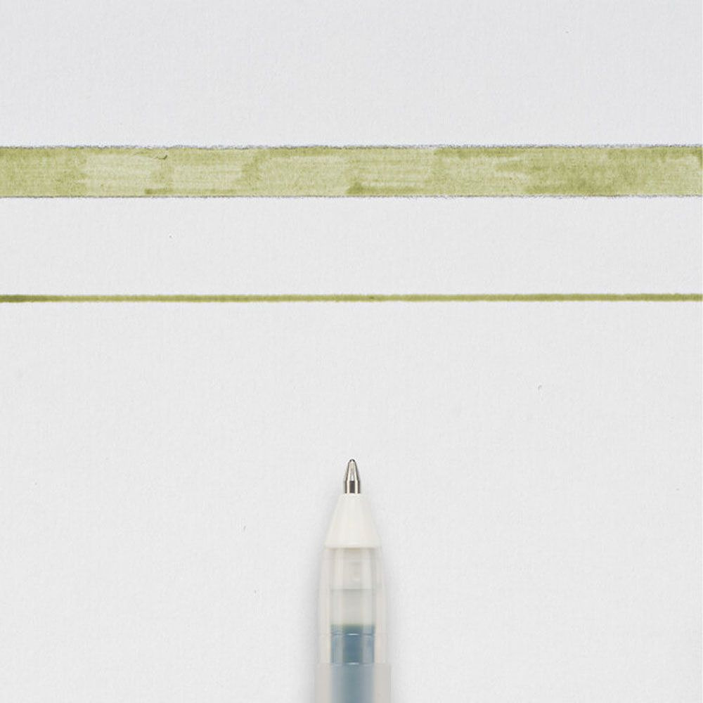Ручка гелевая "Gelly Roll Glaze", 0.6 мм, прозрачный, стерж. темно-зеленый - 2