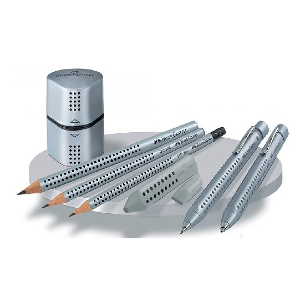 Карандаш простой "Grip 2001", HB, без ластика, серебристый - 2