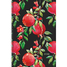 Тетрадь "Juicy pomegranate", А4, 96 листов, клетка, спираль сбоку, розовый