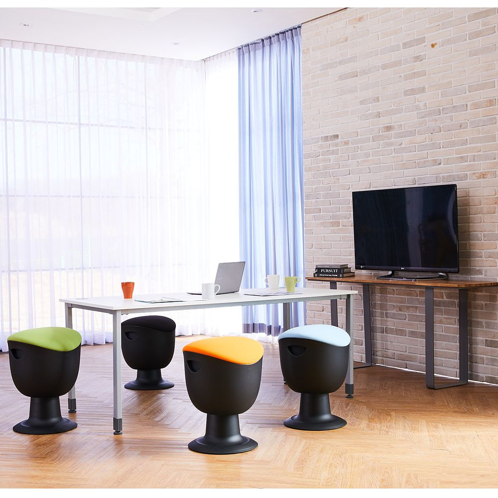 Стул для активного сиденья "Tulip", пластик, черный, желтый  - 4