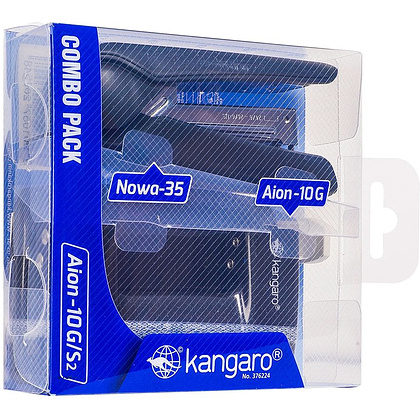 Набор канцелярский Kangaro "Aion-10G/S2", серый металлик - 4