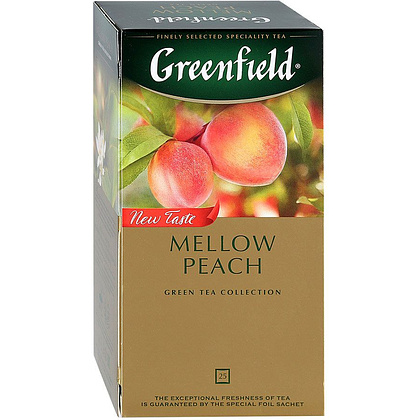 Чай "Greenfield" Mellow Peach, 25 пакетиков x1.5 г, зеленый - 2