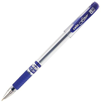 Ручка шариковая "Finer", 0.3 мм, прозрачный, стерж. синий