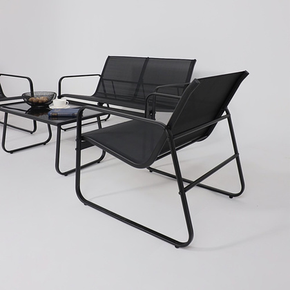 Комплект мебели садовой AksHome VERANDA (кресло 2 шт, диван 1 шт, стол 1 шт), черный - 17