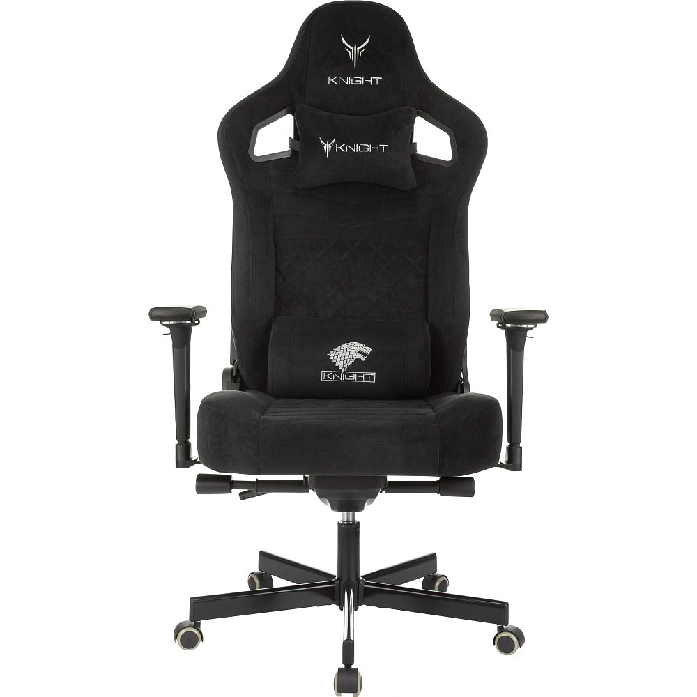 Кресло игровое Бюрократ Knight Hunter, искусственная замша, черный - 2