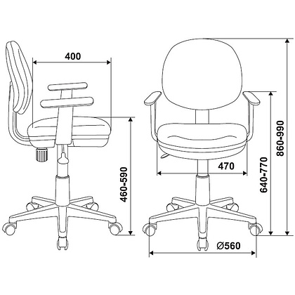 Кресло детское Бюрократ CH-W356AXSN/LT-15, ткань, пластик, малиновый - 8