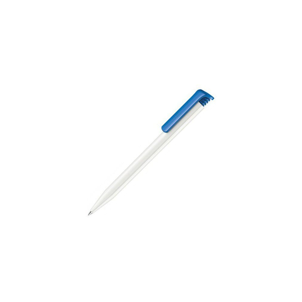 Ручка шариковая автоматическая "Senator Super Hit Polished Basic", 1.0 мм, белый, синий, стерж. синий