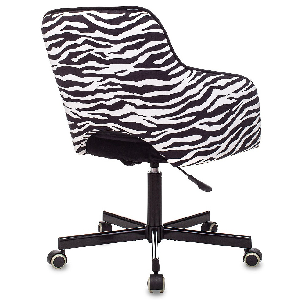 Кресло для персонала Бюрократ "CH-380M", ткань, металл, черный, зебра - 4