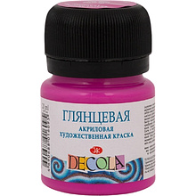 Краска акриловая глянцевая "Декола", 618 фуксия, 20 мл., банка