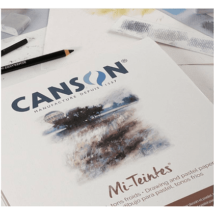 Блок-склейка бумаги для пастели "Mi-Teintes", 32x41 см, 160 г/м2, 20 листов, белый - 3