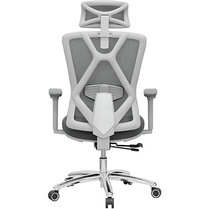 Кресло для руководителя EVOLUTION "EXO F1", ткань, сетка, алюминий, серый - 6