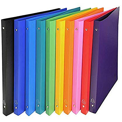 Папка на кольцах "Exacompta", 4 кольца, ассорти, (020948)