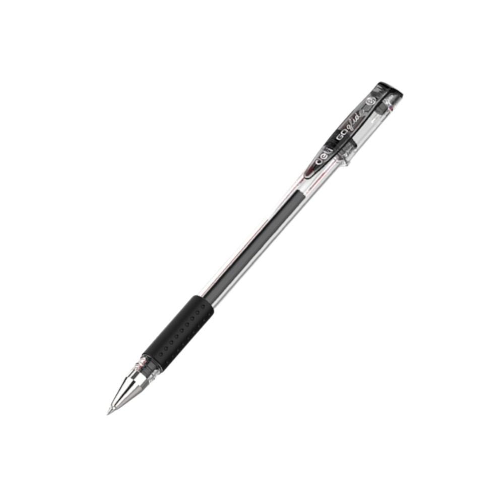 Ручка гелевая "Go Glide", 0.5 мм, прозрачный, стерж. черный