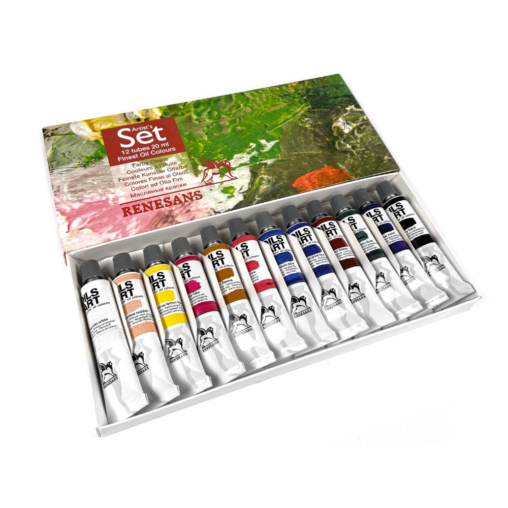 Набор красок масляных Renesans "Oils for art", 12 цветов