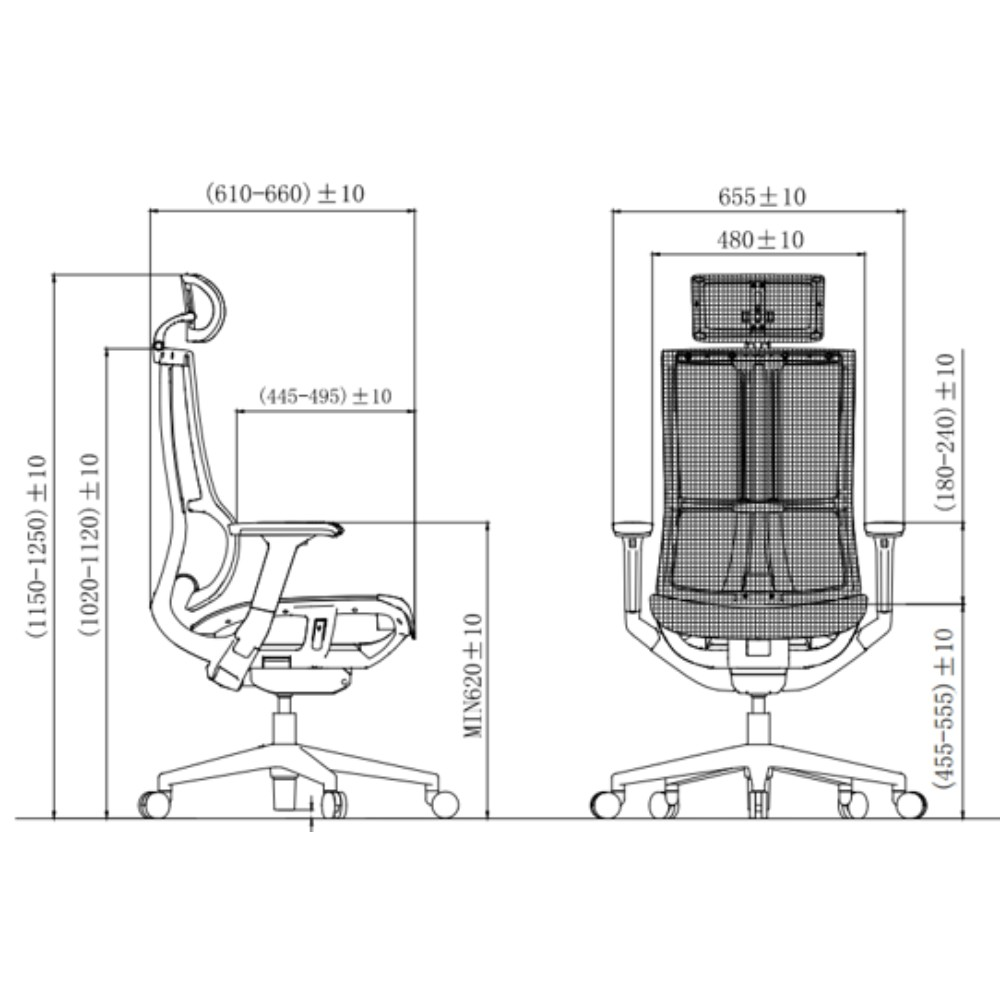 Кресло для руководителя SitZone E-303-001A-P1-WH, сетка, пластик, серый, -30% - 6