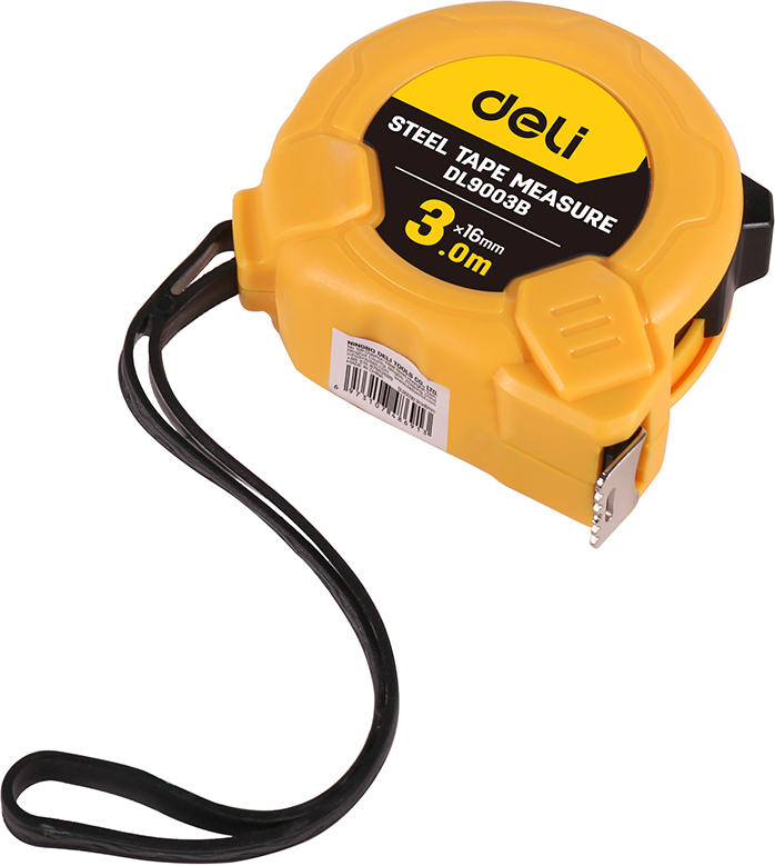 Рулетка Deli "EDL9003B", 3 м, желтый - 5