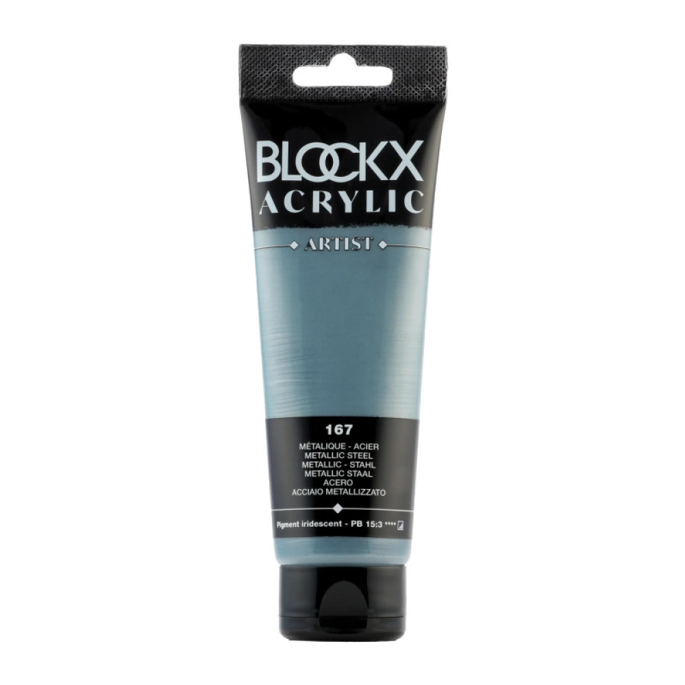 Краски акриловые "Blockx", 167 стальной металлик, 120 мл