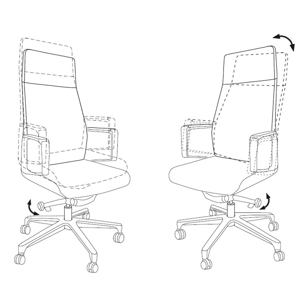 Кресло руководителя Бюрократ "JONS", ткань, алюминий, серый - 5